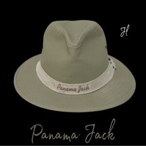 PANAMA JACK ORIGINAL Teardrop Men’s Safari Sun Canvas Hat Khaki Green Size Med